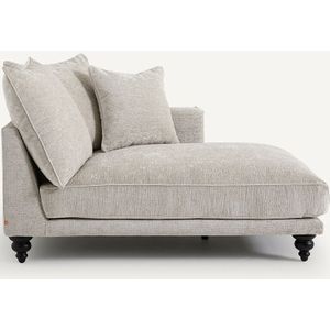 Longchair gerecycled polyester, Lazare AM.PM. Viscose mix materiaal. Maten meridienne gauche. Grijs kleur
