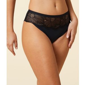 Tanga Flexi Lace ETAM. Kant materiaal. Maten XS. Zwart kleur