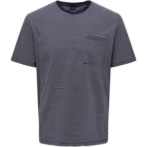 Recht T-shirt met borstzak Bale ONLY & SONS. Katoen materiaal. Maten XS. Blauw kleur
