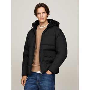 Korte parka, waterafstotend en isolerend TOMMY HILFIGER. Polyamide materiaal. Maten M. Zwart kleur