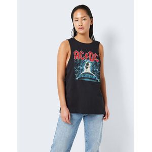 Singlet met motief vooraan NOISY MAY. Katoen materiaal. Maten XS. Zwart kleur