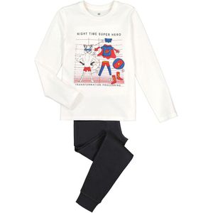 Pyjama in katoen, superheld vos print LA REDOUTE COLLECTIONS. Katoen materiaal. Maten 8 jaar - 126 cm. Grijs kleur