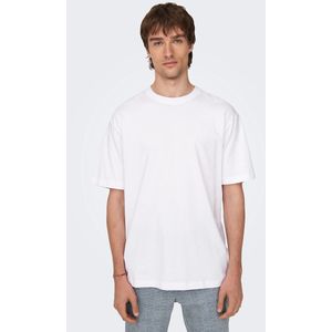 ONLY & SONS Oversized T-shirt ONSFRED met Logo Wit