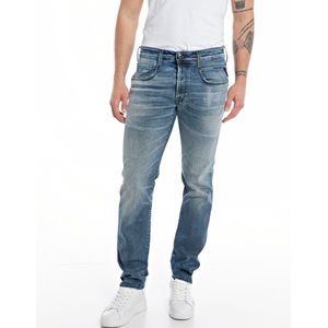 Jeans slim Anbass REPLAY. Katoen materiaal. Maten Maat 28 (US) - Lengte 32. Blauw kleur