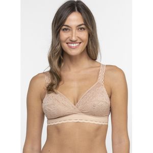 BH SA Cœur croisé féminin PLAYTEX. Polyamide materiaal. Maten 95E FR - 80E EU. Beige kleur