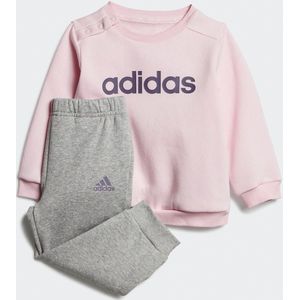 2-delig ensemble sweater en joggingbroek in molton ADIDAS SPORTSWEAR. Molton materiaal. Maten 3/6 mnd - 60/67 cm. Roze kleur