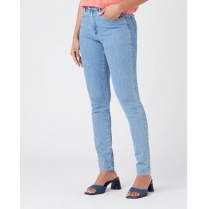 Skinny jeans met hoge taille WRANGLER. Denim materiaal. Maten Maat 27 (US) - Lengte 30. Blauw kleur