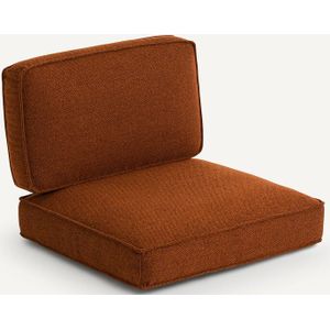 Kussens in geweven mêlee polyester voor fauteuil Dilma