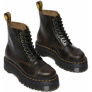 Boots met plateauzool Sinclair, orleans leer DR. MARTENS. Leer materiaal. Maten 40. Kastanje kleur