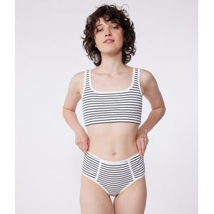 Bustier in katoen PETIT BATEAU. Katoen materiaal. Maten L. Blauw kleur