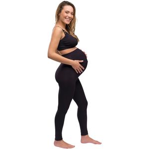 Lange legging, zwangerschap CARRIWELL. Polyamide materiaal. Maten M. Zwart kleur