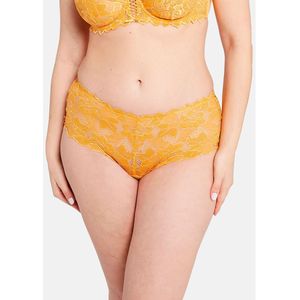 Slip met kant Arum SANS COMPLEXE. Kant materiaal. Maten 50/52 FR - 48/50 EU. Oranje kleur