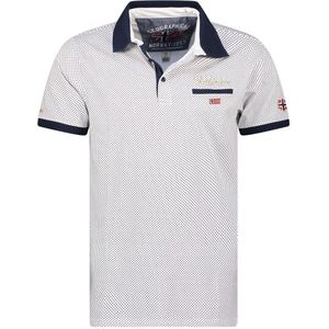 Polo met korte mouwen Kingdom GEOGRAPHICAL NORWAY. Katoen materiaal. Maten S. Wit kleur