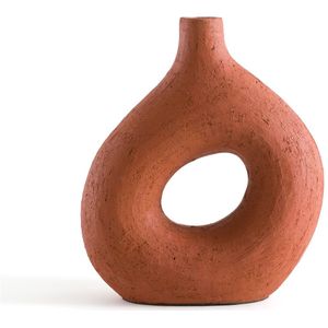 Decoratieve vaas in keramiek H33,5 cm, Kuro LA REDOUTE INTERIEURS. Keramiek materiaal. Maten één maat. Kastanje kleur