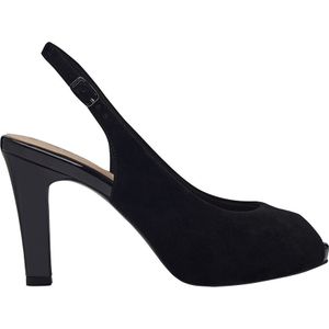 Pumps slingback met hak TAMARIS. Leer materiaal. Maten 36. Zwart kleur