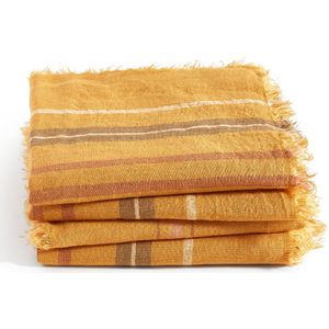Set van 4 servetten in gewassen linnen, Keïta