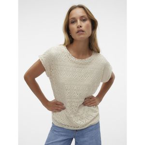 T-shirt in kant VERO MODA. Polyester materiaal. Maten S. Beige kleur