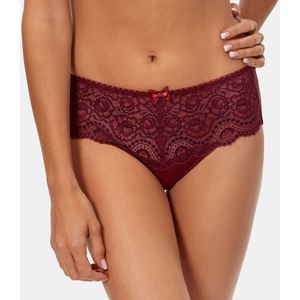 Midi slip Flower Elégance PLAYTEX. Polyamide materiaal. Maten 42 FR - 40 EU. Rood kleur