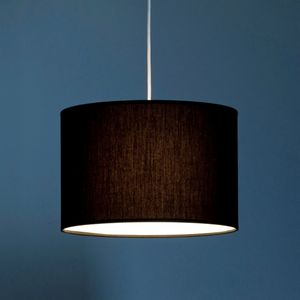 Hanglamp / Lampenkap in polykatoen Ø30 cm, Falke LA REDOUTE INTERIEURS. Tergal materiaal. Maten één maat. Zwart kleur