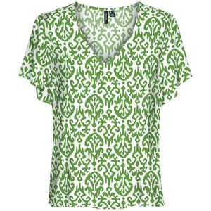 Bedrukte blouse met korte mouwen VERO MODA. Viscose materiaal. Maten XL. Groen kleur