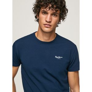 T-shirt ronde hals stretch Original Basic PEPE JEANS. Katoen materiaal. Maten L. Blauw kleur