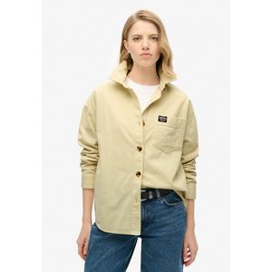 Overhemd in geribbeld dik fluweel SUPERDRY. Katoen materiaal. Maten 36 FR - 34 EU. Beige kleur