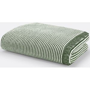 LA REDOUTE INTERIEURS - Gestreepte Handdoek - Kaki - 100% Katoen - Badstof 500 g/m2