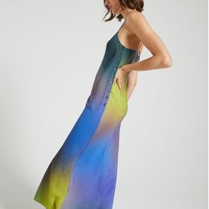 Bedrukte jurk met smalle bandjes, halflang MANNAHA SAMSOE AND SAMSOE. Viscose materiaal. Maten S. Multicolor kleur
