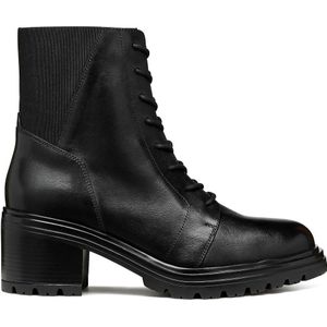 Bottines met veters Damiana GEOX. Leer materiaal. Maten 37. Zwart kleur