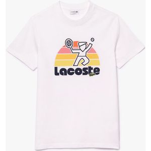 T-shirt met ronde hals in jersey met logo LACOSTE. Katoen materiaal. Maten L. Wit kleur