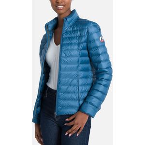 Donsjas met opstaande kraag Cha JOTT. Polyamide materiaal. Maten S. Blauw kleur
