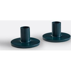 Oror - Set van 2 Kandelaars - Groen - Aluminium