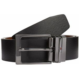 Omkeerbare leren riem Layton 3,5 cm TOMMY HILFIGER. Leer materiaal. Maten 95 cm. Zwart kleur