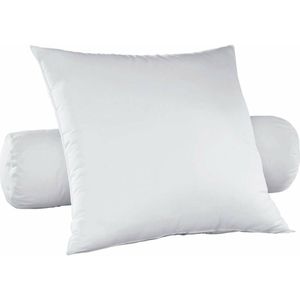 Stevig kussen 100% pluimen, anti-mijt LA REDOUTE INTERIEURS.  materiaal. Maten 2 x 65 x 65 cm. Wit kleur