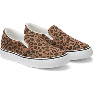 Slip-on sneakers, luipaardprint LA REDOUTE COLLECTIONS. Katoen materiaal. Maten 38. Andere kleur