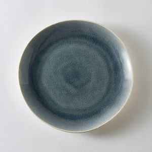 Set van 4 platte borden met gebarsten effect, Gogain LA REDOUTE INTERIEURS. Keramiek materiaal. Maten één maat. Blauw kleur