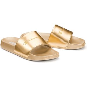 Slippers Slide QUEENS CHAMPION. Polyester materiaal. Maten 40. Goudkleur kleur