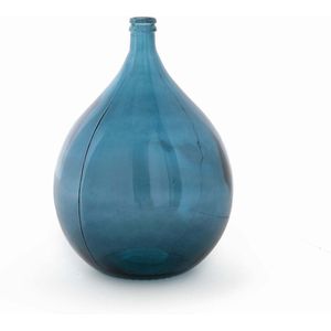 Vaas dame-Jeanne in glas H56 cm, Izolia LA REDOUTE INTERIEURS. Glas materiaal. Maten één maat. Blauw kleur