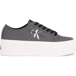 Sneakers Flatform Cupsole CALVIN KLEIN JEANS. Katoen materiaal. Maten 38. Grijs kleur