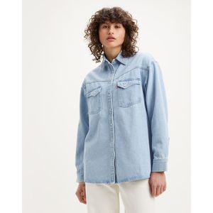 Oversized hemd met hemdskraag LEVI'S. Denim materiaal. Maten S. Blauw kleur