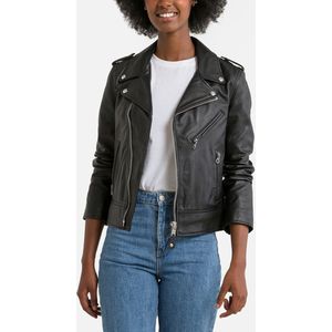 SCHOTT - LCW 1601D - Leren Jasje - Zwart - Lamsleer