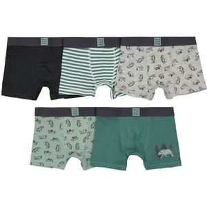 Set van 5 boxershorts in katoen met berenprint LA REDOUTE COLLECTIONS. Katoen materiaal. Maten 6/7 jaar - 114/120 cm. Groen kleur