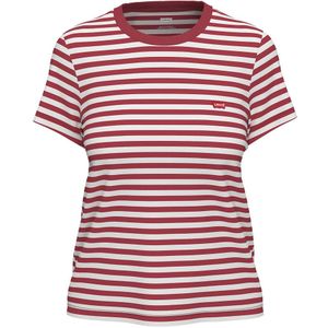 Gestreepte T-shirt met korte mouwen LEVI’S PLUS. Katoen materiaal. Maten 44/46 FR - 42/44 EU. Rood kleur