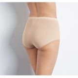 Set van 2 maxi slips Control platte buik SLOGGI. Katoen materiaal. Maten 46 FR - 44 EU. Beige kleur