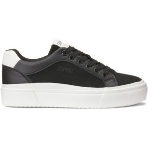 Platte sneakers ESPRIT. Katoen materiaal. Maten 41. Zwart kleur