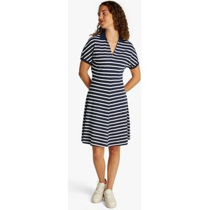 Gestreepte polojurk TOMMY HILFIGER. Tencel/lyocell materiaal. Maten XL. Blauw kleur