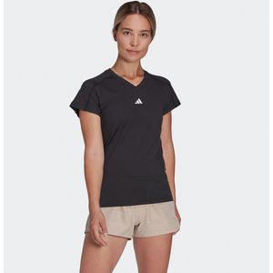 T-shirt met V-hals Aeroready Train Essentials adidas Performance. Polyester materiaal. Maten XL. Zwart kleur