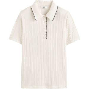 Polo met korte mouwen LA REDOUTE COLLECTIONS. Polyester materiaal. Maten M. Zwart kleur