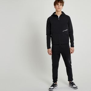 Joggingbroek in technisch molton, LA REDOUTE COLLECTIONS. Katoen materiaal. Maten 14 jaar - 162 cm. Zwart kleur