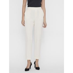 Rechte broek VERO MODA. Polyester materiaal. Maten L / L32. Beige kleur